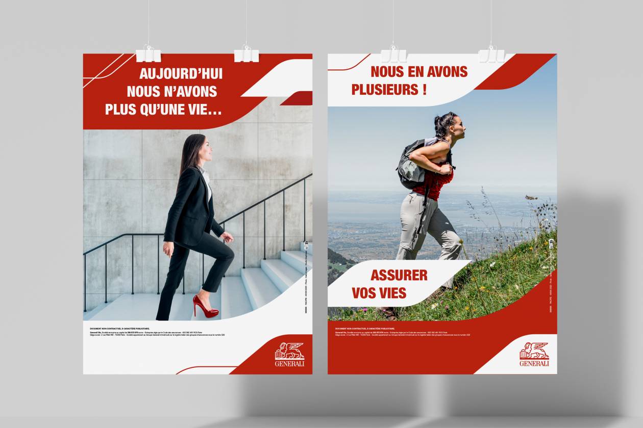 Série d'affiches Print pour présenter le nouveau slogan et à destination des agences.